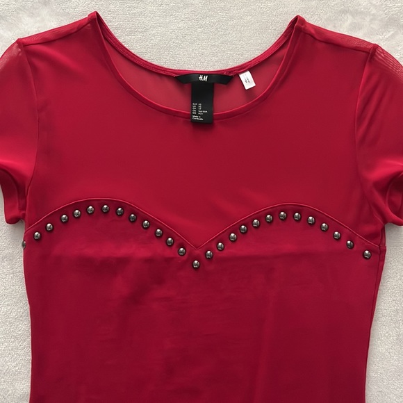 H&M red bodycon dress - Picture 3 of 4